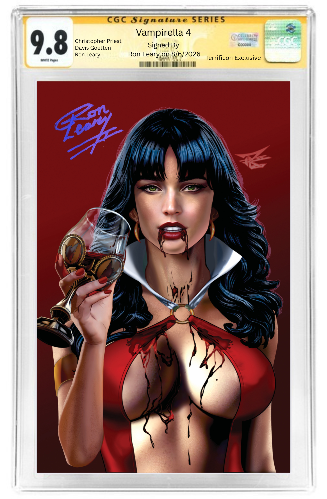 Vampirella 4 Ron Leary Terrificon Virgin Exclusive LTD 500 (8/10/26)