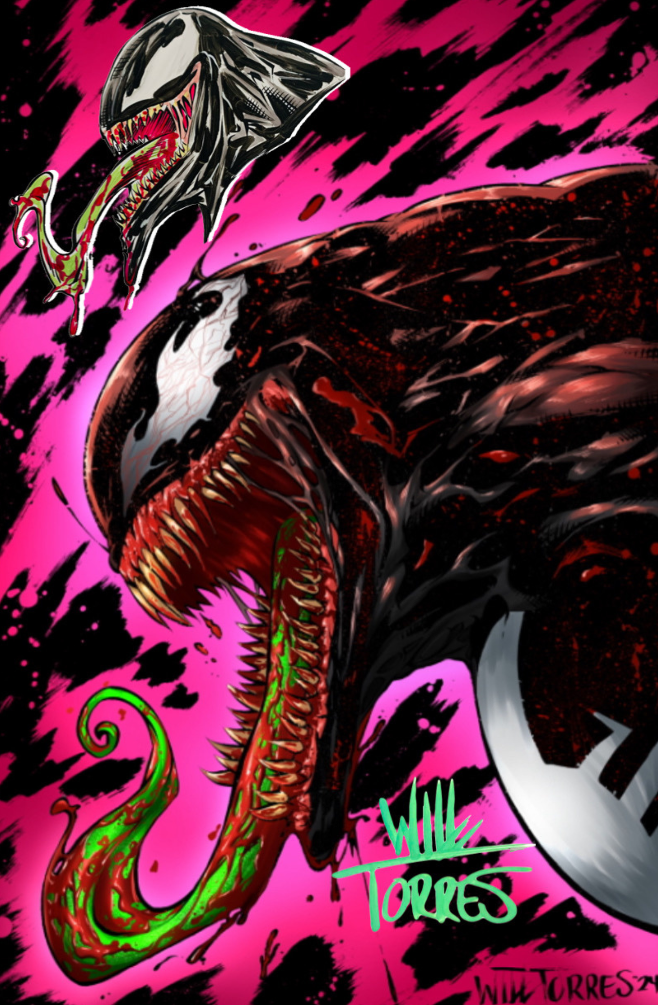 0 Art of Will Torres Venom Sketchbook! Chance of 1/1 Sketch!