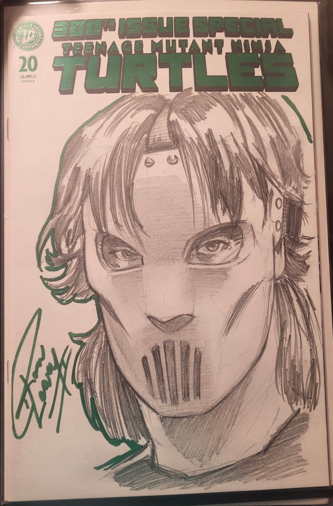 TMNT Issue 300 Casey Jones Sketch by Ron Leary!(8-28-26)