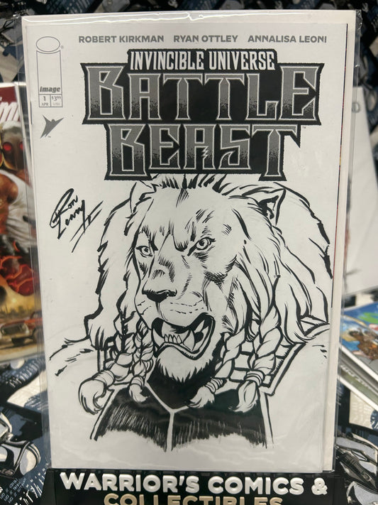 BATTLE BEAST SKETCH BY RON LEARY