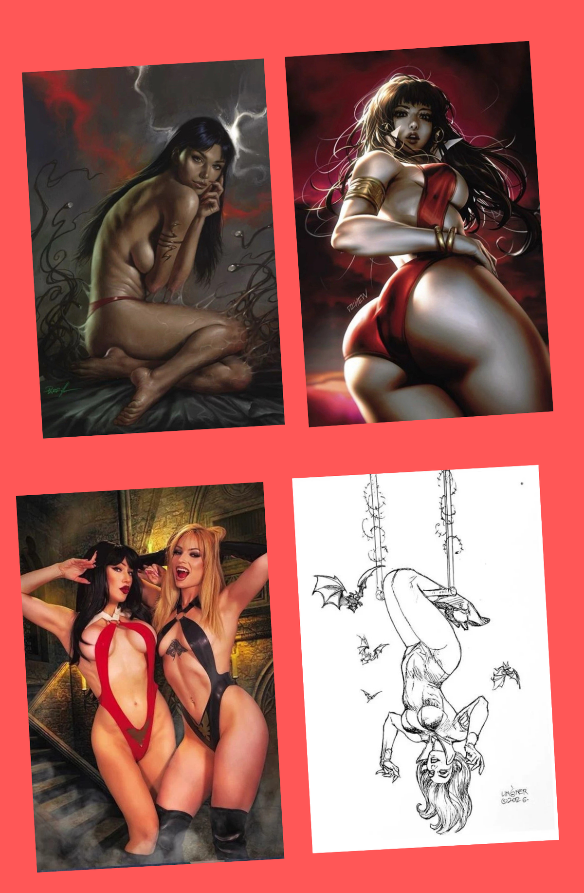 VAMPIRELLA #7 INCENTIVE PACK, 1:10, 1:10, 1:15, 1:20 COSPLAY, PARRILLO, LINSNER