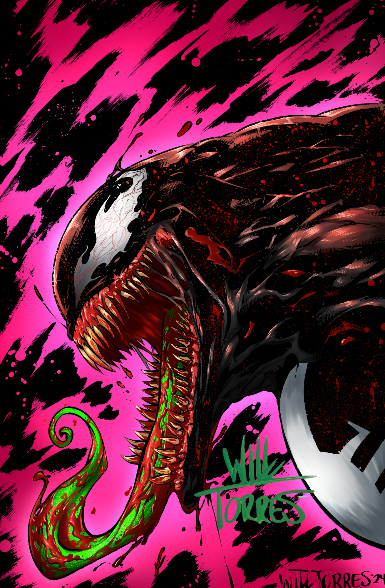 0 Art of Will Torres Venom Sketchbook! Chance of 1/1 Sketch!